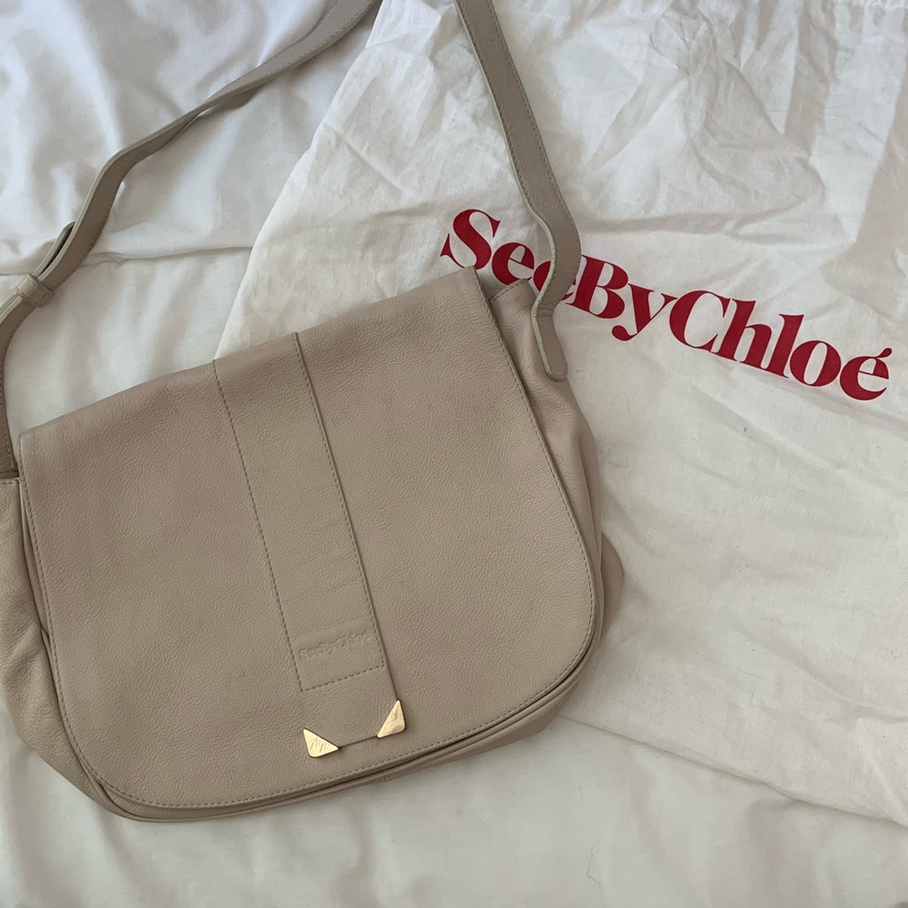 SeebyChloe Ivory/Lilac Crossbody Bag